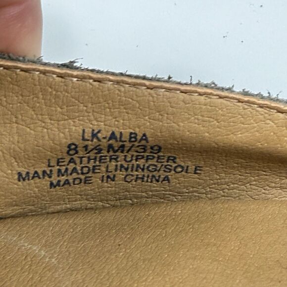 Lucky Brand Alba Women's Size 8.5 Grey Distressed Leather Ballet Flats - Picture 9 of 10